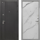 Входная металлическая Дверь Интекрон (INTECRON) Олимпия Black 4К Гладкая Мрамор натуральный арктик в Дмитрове
