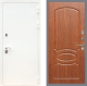 Входная металлическая Дверь Рекс (REX) 5 Белая Шагрень FL-128 Морёная берёза в Дмитрове