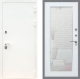 Входная металлическая Дверь Рекс (REX) 5 Белая Шагрень Зеркало Пастораль Белый ясень в Дмитрове