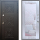 Входная металлическая Дверь Рекс (REX) 10 Зеркало Пастораль Сандал белый в Дмитрове