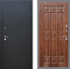 Входная металлическая Дверь Рекс (REX) 1A Черный Муар FL-33 орех тисненый в Дмитрове