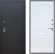 Входная металлическая Дверь Рекс (REX) 1A Черный Муар FL-128 Белый ясень в Дмитрове