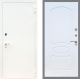 Входная металлическая Дверь Рекс (REX) 1А Белая шагрень FL-128 Белый ясень в Дмитрове