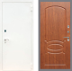 Входная металлическая Дверь Рекс (REX) 1А Белая шагрень FL-128 Морёная берёза в Дмитрове