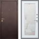 Входная металлическая Дверь Рекс (REX) Лайт 3К Зеркало Пастораль Белый ясень в Дмитрове