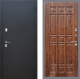 Входная металлическая Дверь Рекс (REX) 5 Черный Муар FL-33 орех тисненый в Дмитрове