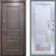 Входная металлическая Дверь Рекс (REX) Премиум-S Зеркало Пастораль Сандал белый в Дмитрове