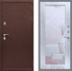 Входная металлическая Дверь Рекс (REX) 5 металл 3 мм Зеркало Пастораль Сандал белый в Дмитрове